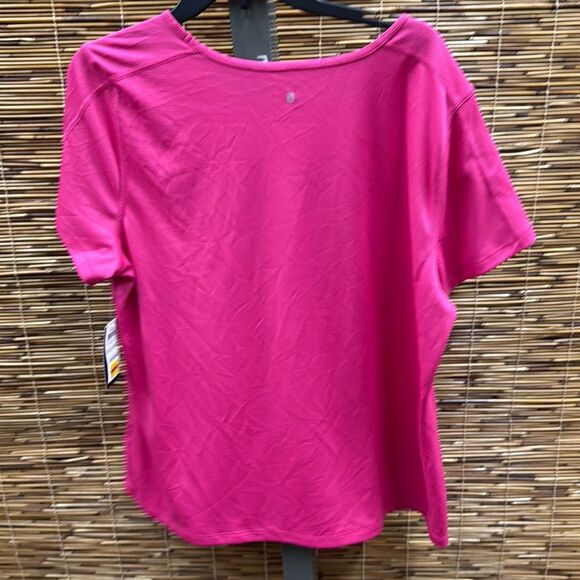 ID Ideology Women's Birdseye Active Mesh‎ T-Shirt Fiery Pink XXL - Picture 2 of 2